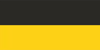 Flagge von Aachen (obere Hälfte schwarz, untere Hälfte goldgelb)