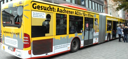 Bus der ASEAG zur Kampagne "ACtiv fürs Klima"