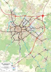 Main roads for motor vehicles City map
