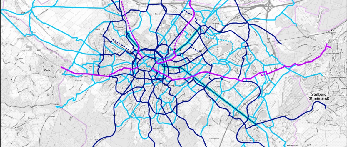 Section of the main cycle network Section of the main cycle network