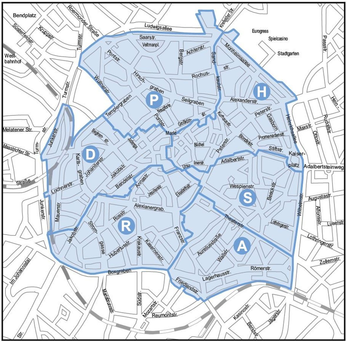 Overview plan with new zoning