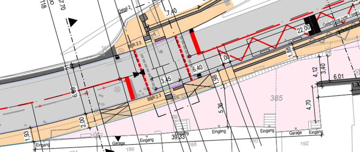 Section of site plan