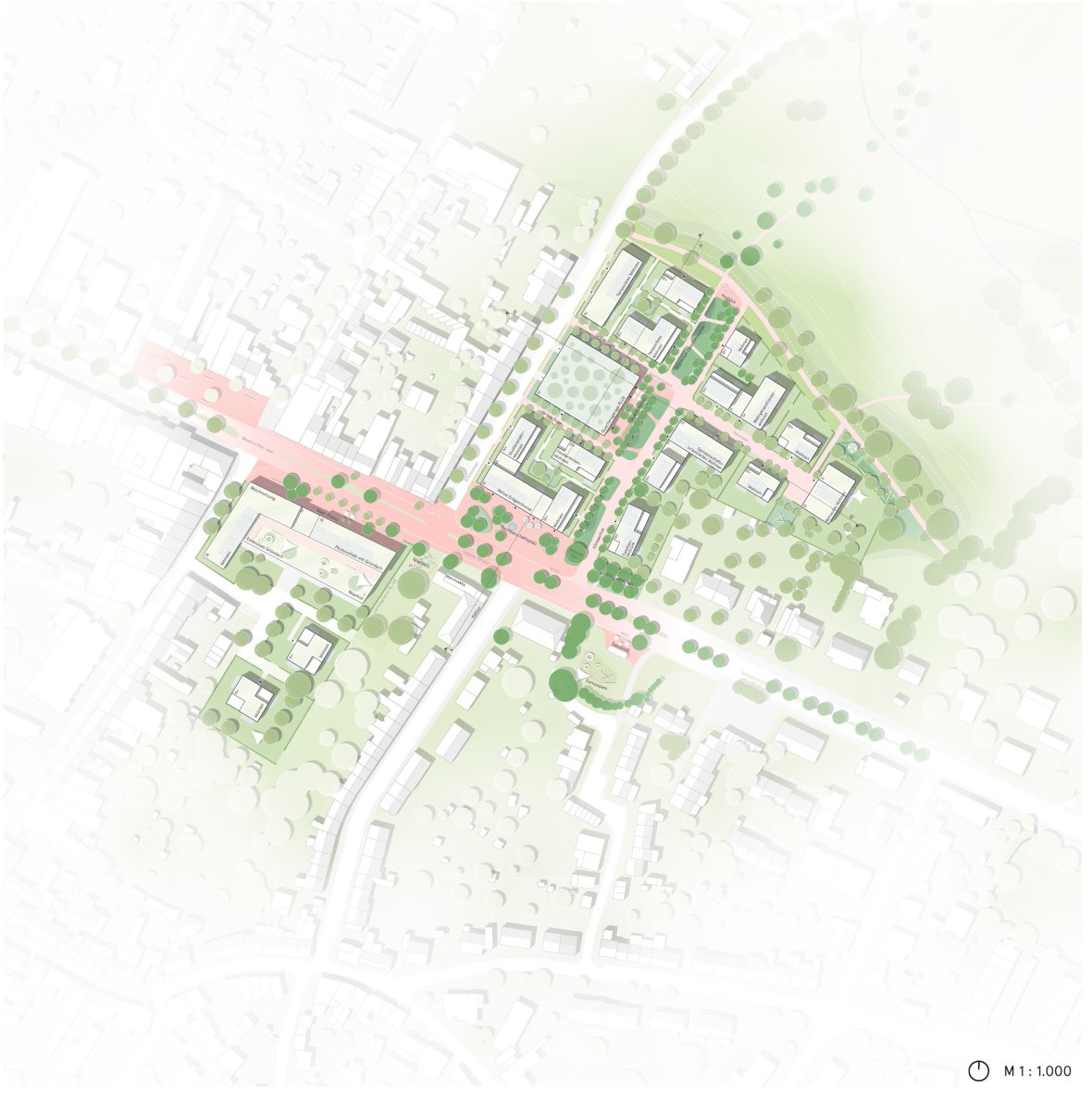 Site plan of the Vaalsgrenze design from the second planning office