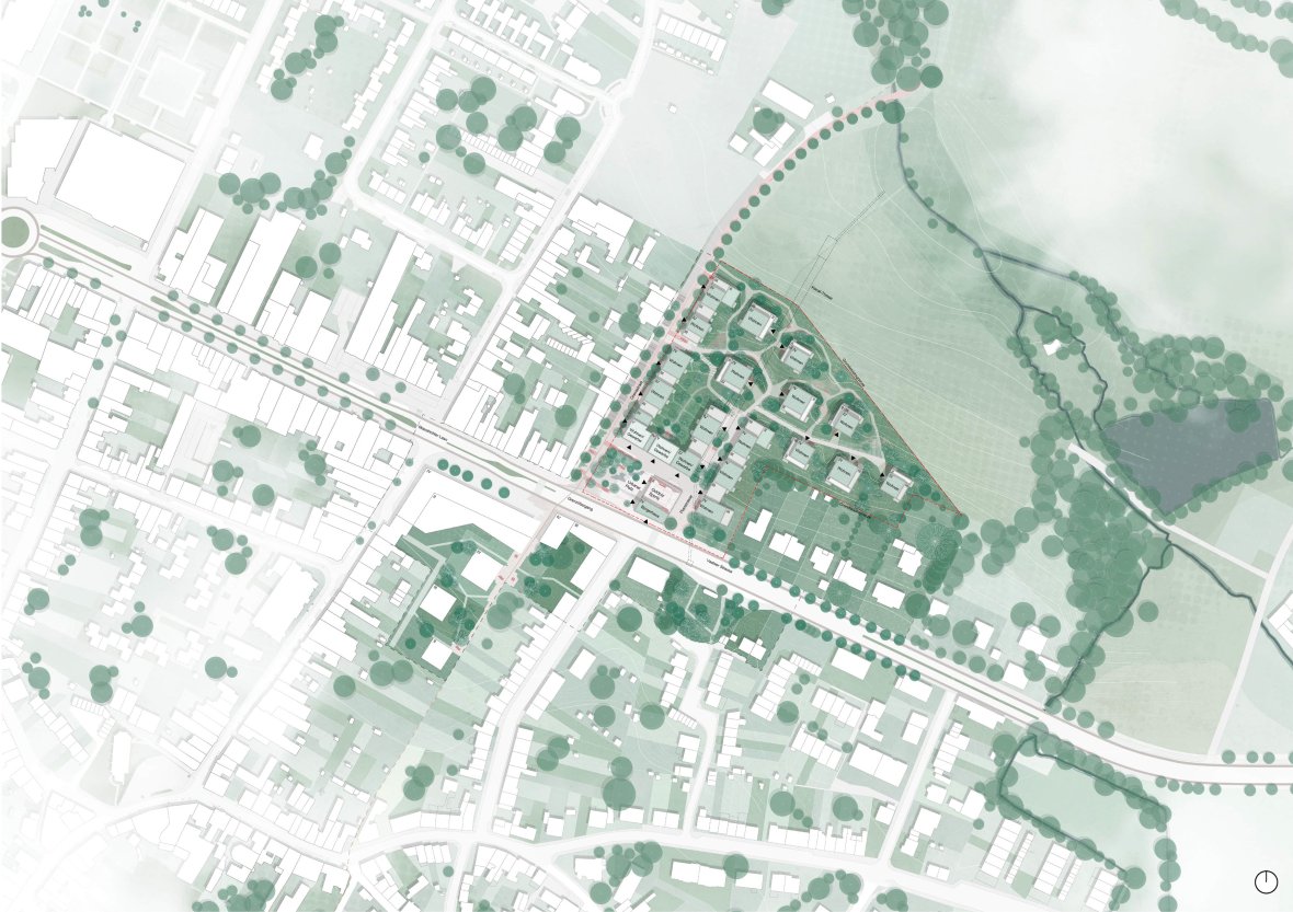 Site plan of the Vaalsgrenze design from the first planning office