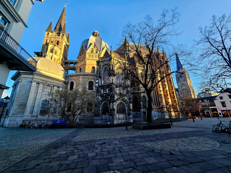 Aachen Cathedral in the sunlight