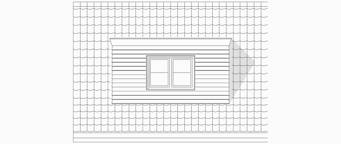 Example sketch of the street-side dormer window