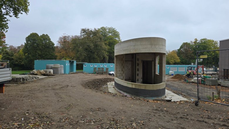 Preparations are being made to remove the containers.