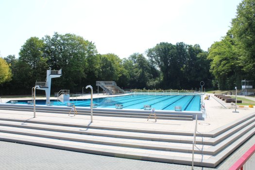 View of the new stainless steel pools.
