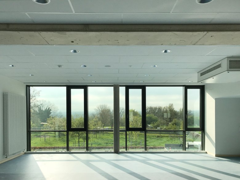 The interior work is largely complete, here the multifunctional room...