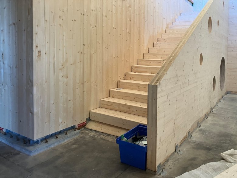 Wooden staircase