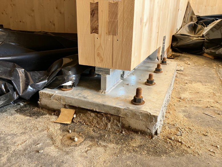 Leveled support with earthquake protection