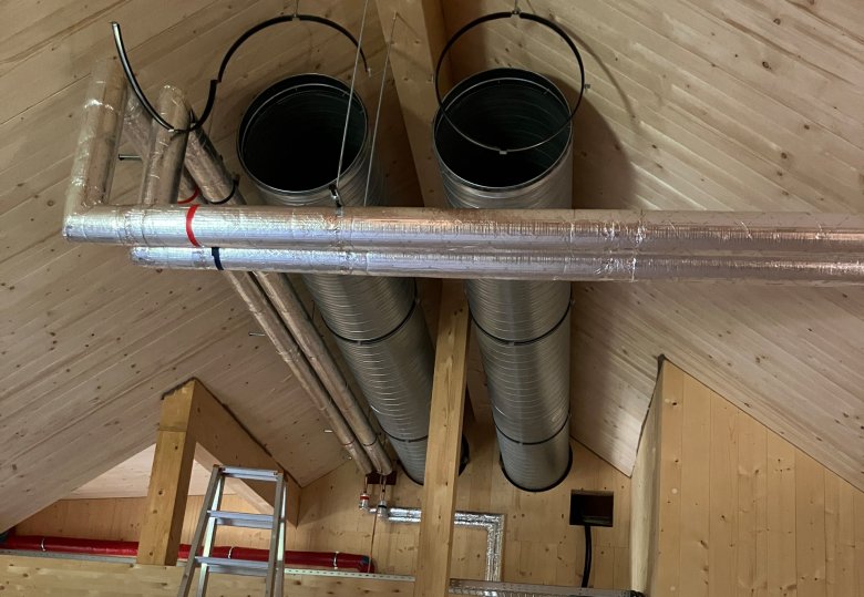 The execution of the ventilation work is progressing.