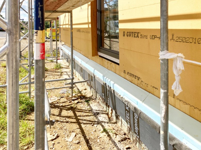 The perimeter insulation is installed.