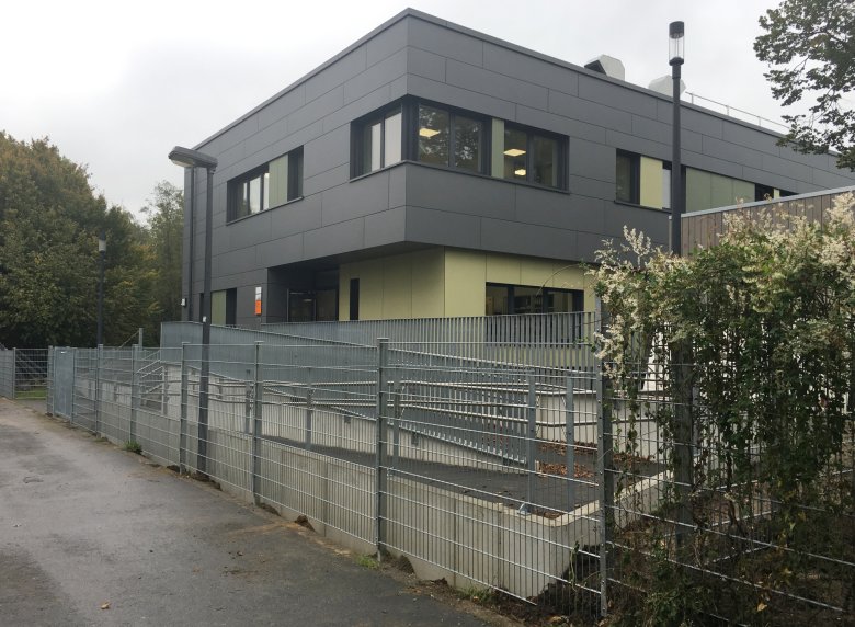 The fence and railings are installed.