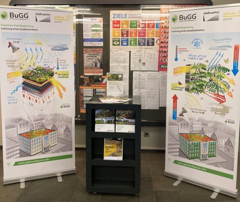 The information stand during the campaign week.