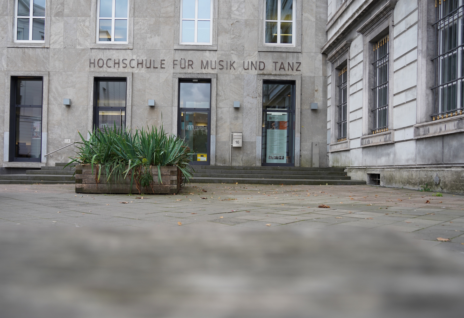 University of Music and Dance Photo of the entrance to the Aachen University of Music and Dance.