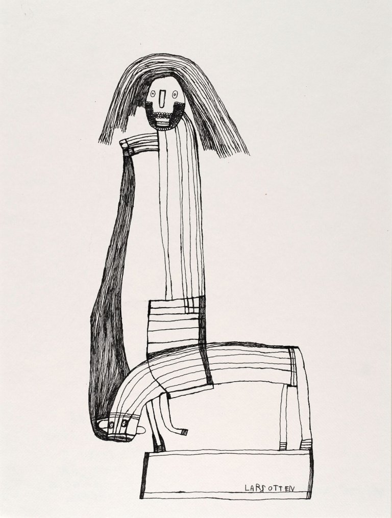 06_Lars Otten, Starke Zügel, 2024, fineliner on paper, on loan from Lebenshilfe Aachen Werkstätten & Service GmbH