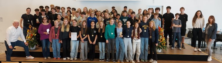 Young people at the award ceremony