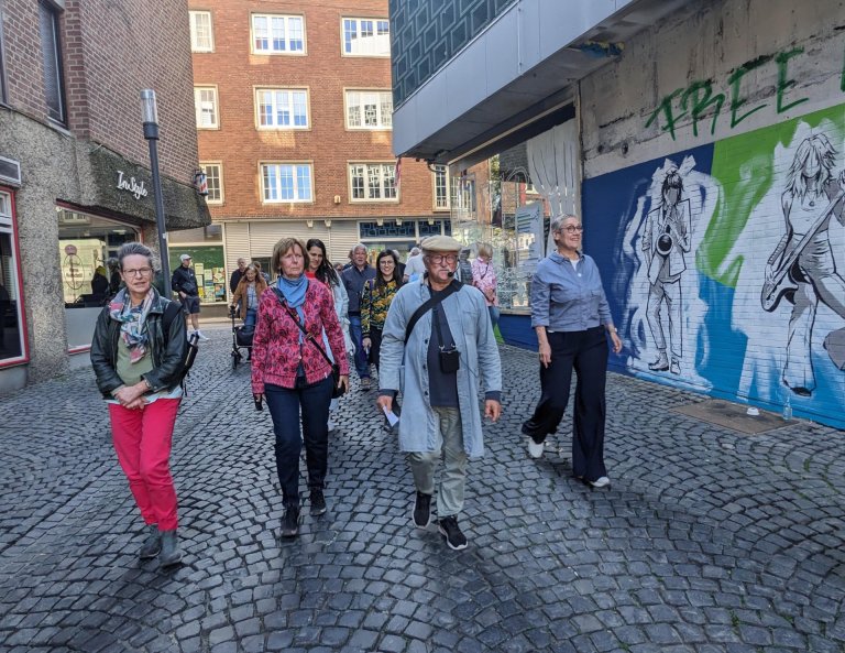 A group of people out for a walk