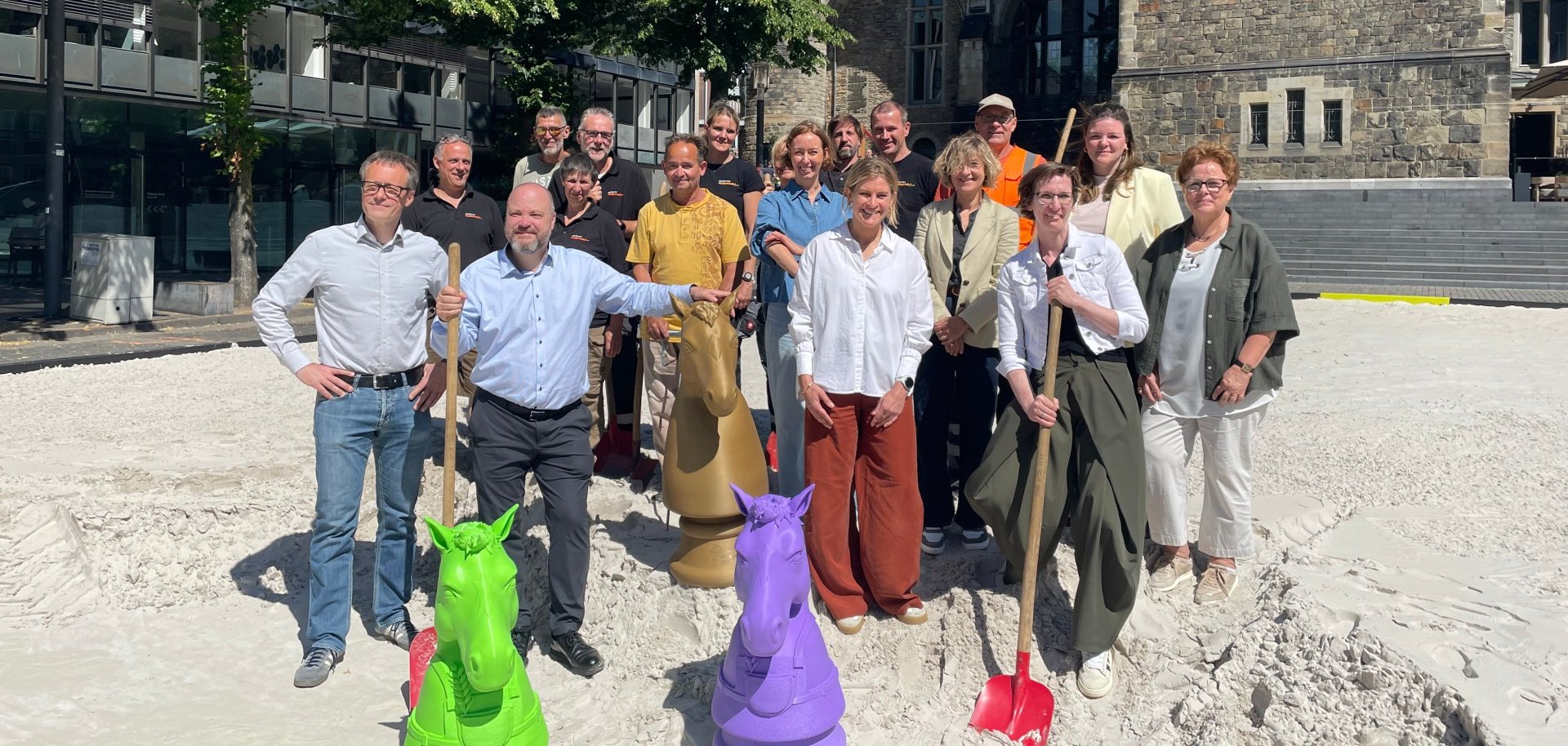 People are standing in Archimedes' sandbox