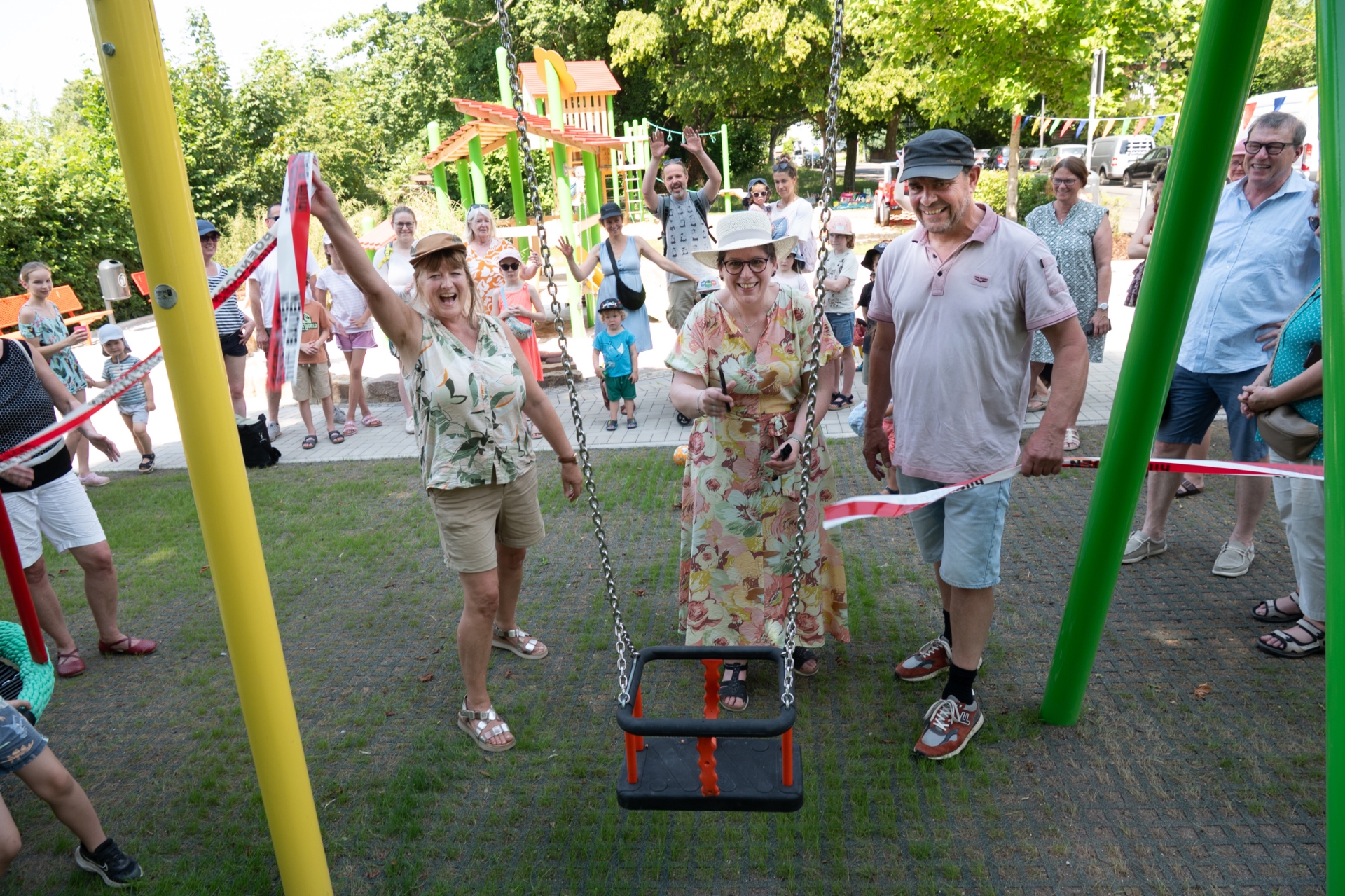 People on a swing
