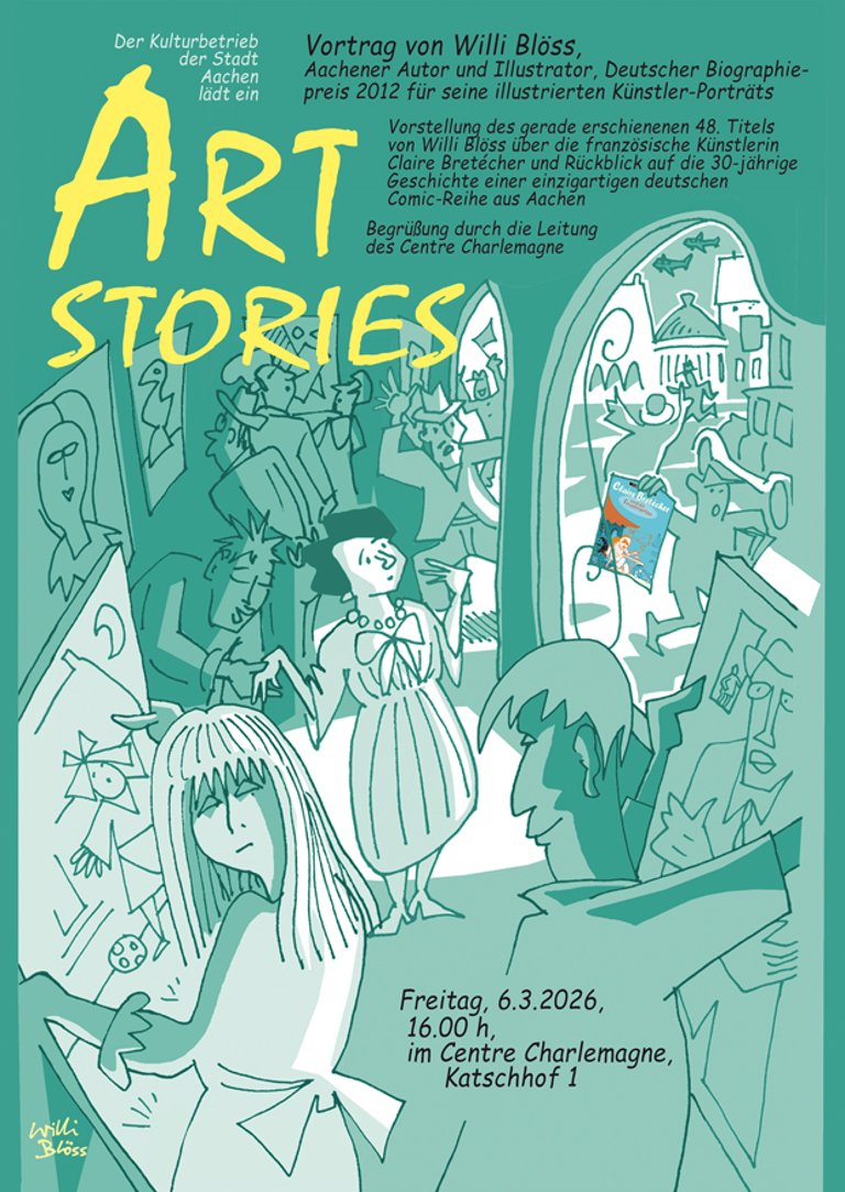 Lecture by Aachen lyricist and illustrator Willi Blöss at the Centre Charlemagne