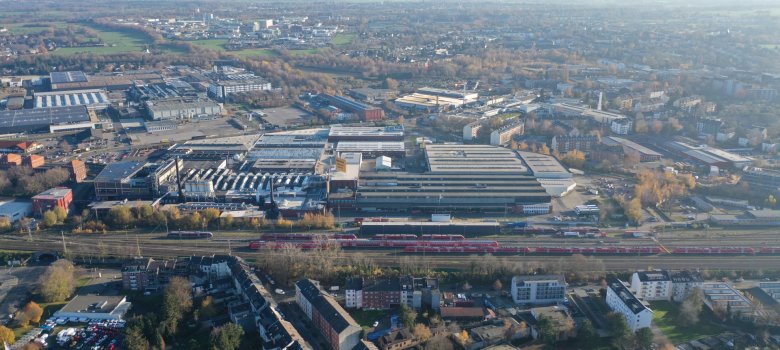 Aachen Rothe Erde industrial site with a view of the Conti Plant II