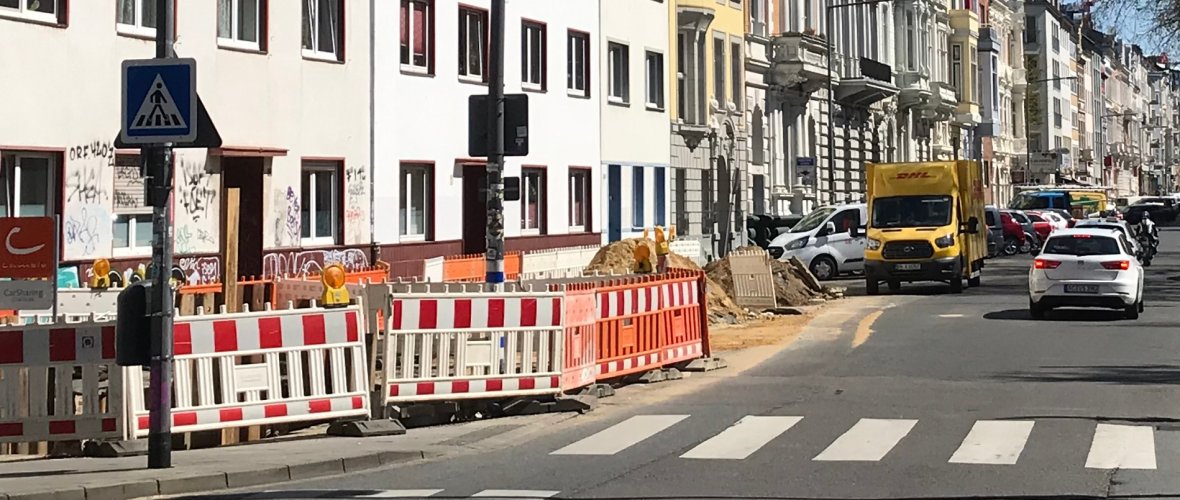 Rue Bismarck - situation du chantier de 2021
