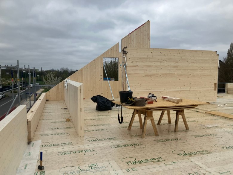 Mise en place du mur pignon