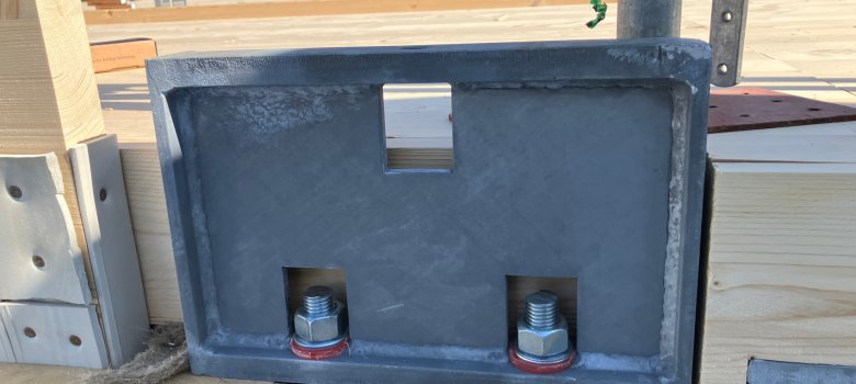 Détail de construction en bois Raccord