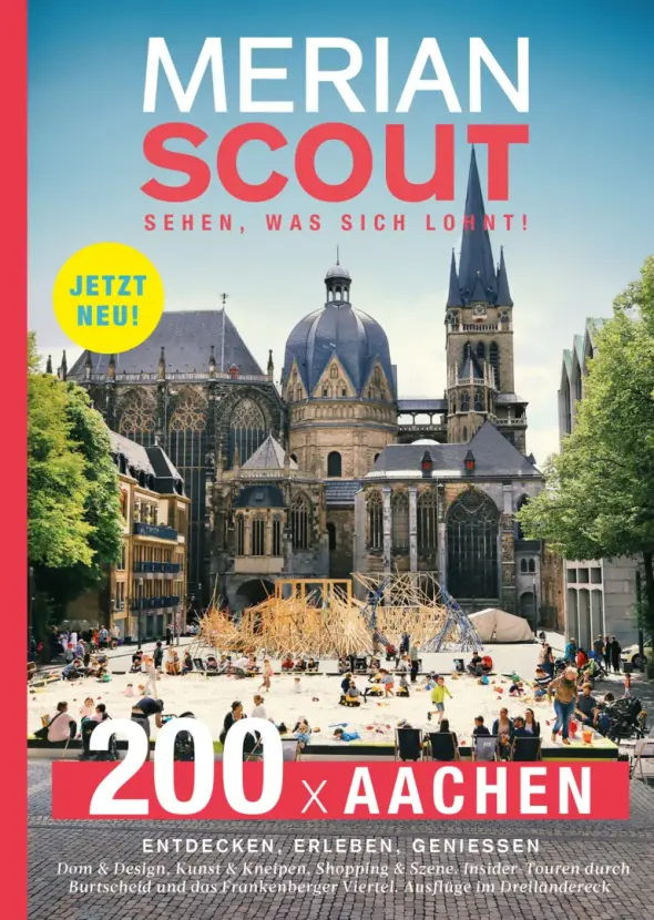 Photo de couverture du Merian Scout avec illustration de la cathédrale d'Aix-la-Chapelle