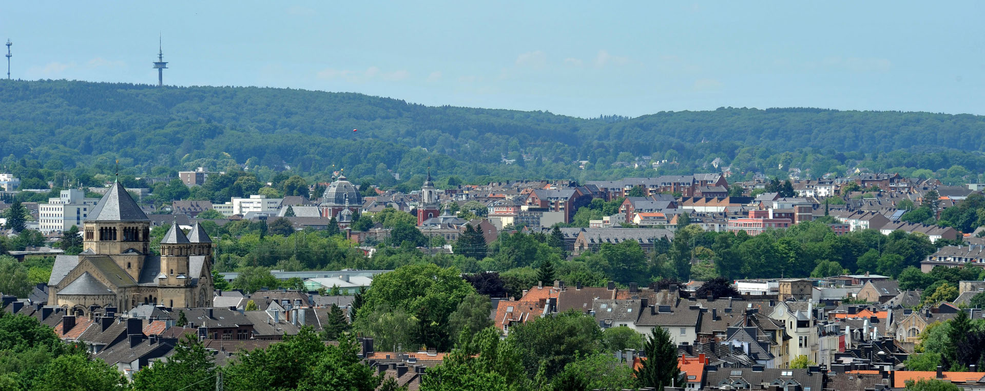 Panorama de Burtscheid par temps ensoleillé en été