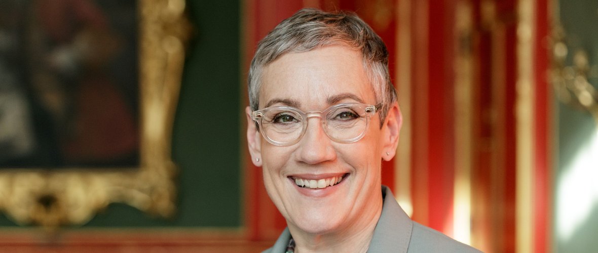 Sibylle Keupen, maire d'Aix-la-Chapelle. Photo prise le 18 novembre 2022 à l'hôtel de ville d'Aix-la-Chapelle.