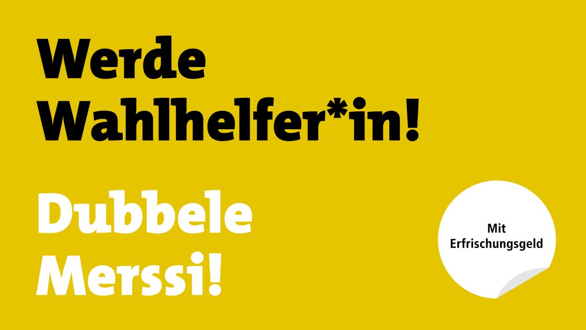 Appel graphique sur fond jaune pour devenir agent électoral*.