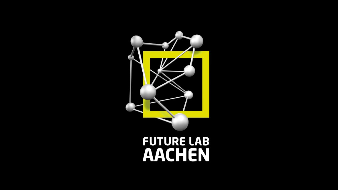 Le logo du Future Lab sur fond noir.