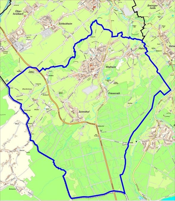 Kaart voor wijk 14 "Walheim"