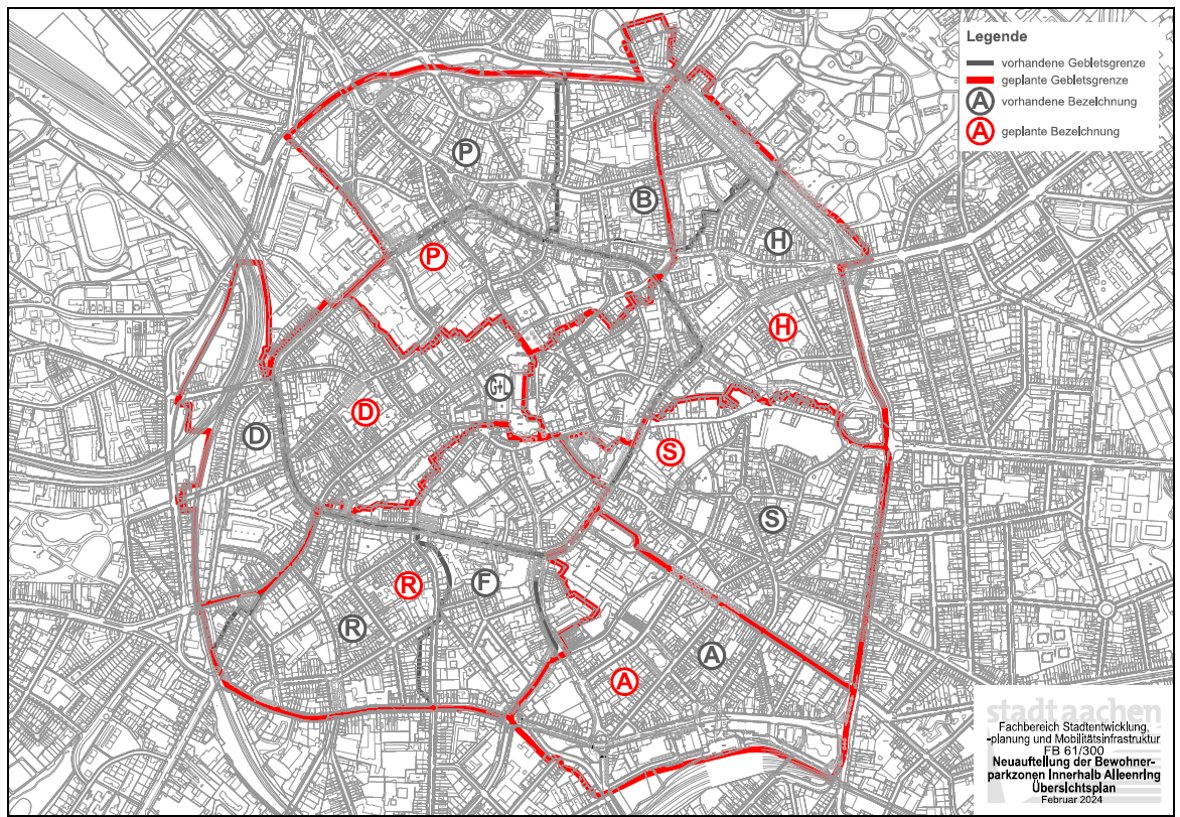 Overzichtsplan met nieuwe zonering