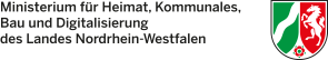 Logo van het NRW Staatsministerie van Regionale Identiteit, Gemeenschappen en Lokaal Bestuur, Bouwen en Digitalisering