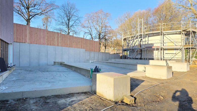 Het laatste betonwerk is gestript.