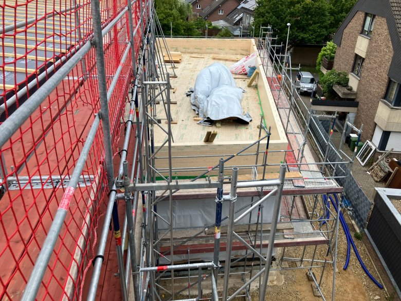 Uitzicht op het dakterras