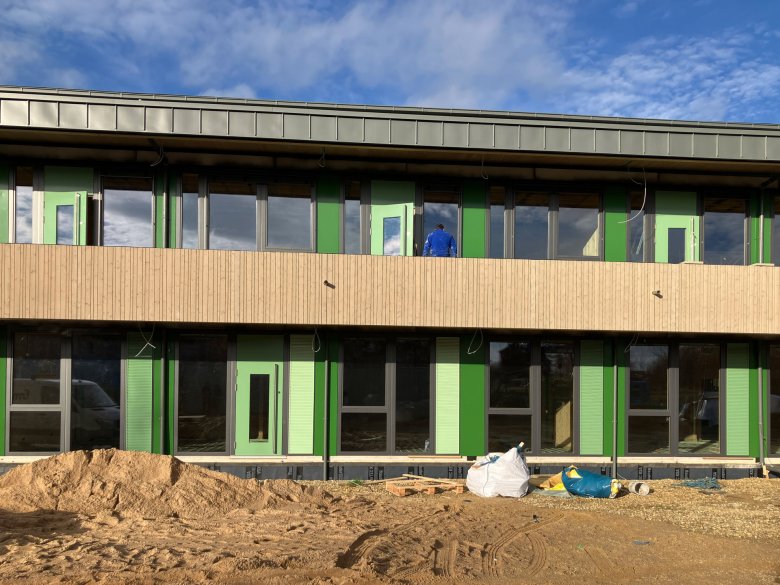 De zuidgevel zonder steiger