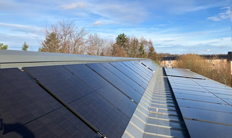 Het fotovoltaïsche systeem aan de zuidkant