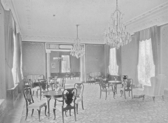 De conversatiezaal ten tijde van de bouw