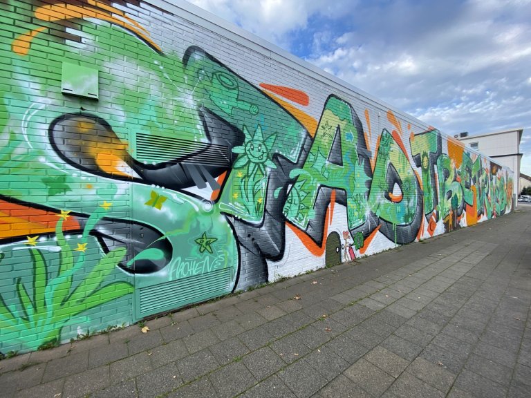 Het opschrift ‘Stadtbetrieb’ als graffiti