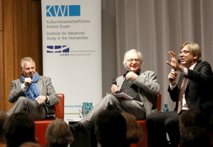 Daniel Cohn-Bendit, Claus Leggewie und Guy Verhofstadt, Foto: KWI / Georg Lucas
