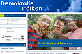 Ausschnitt aus der Homepage demokratie-staerken-fuer-vielfalt.de