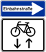 Verkehrszeichen 220-20 Einbahnstraße + Verkehrszeichen 1000-31 beide Richtungen