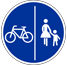 Verkehrszeichen 241 getrennter Rad- und Fußweg
