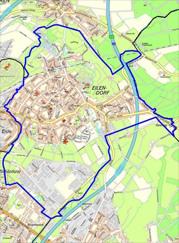Karte für den Bezirk 7 "Eilendorf"