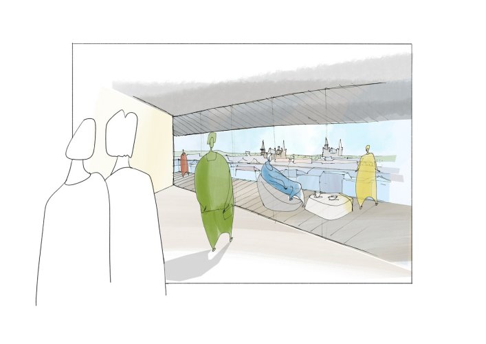 Visualisierung des Cafe im Haus der Neugier